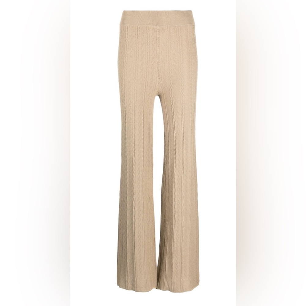 REMAIN Knit Tan Flare Pants